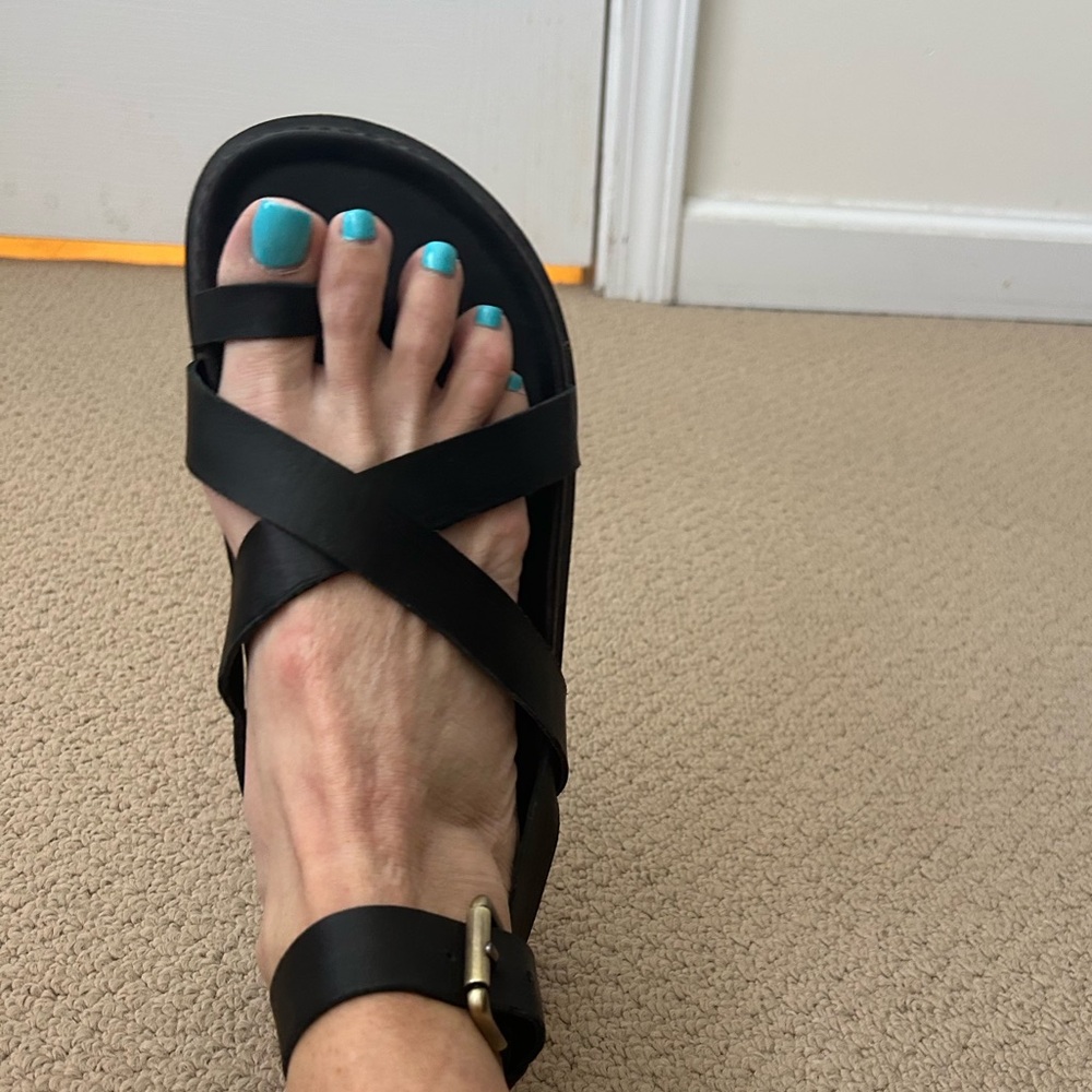 Black Strappy Sandals - Picture 2 of 10